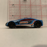 Blue HWPD Police ©2010 Hot Wheels Diecast Car EA