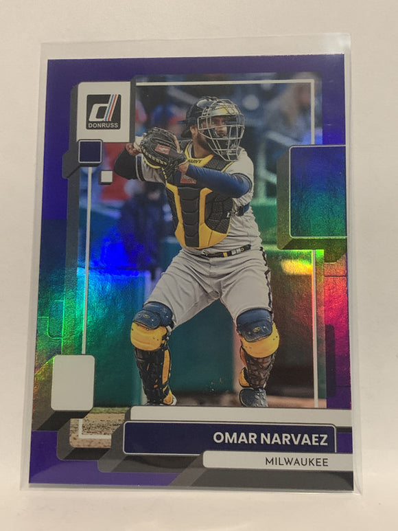 #116 Omar Narvaez Milwaukee Brewers 2022 Donruss Baseball Card MLB