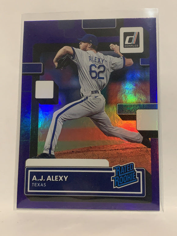 #61 A.J. Alexy Rookie Texas Rangers 2022 Donruss Baseball Card MLB