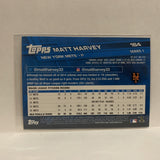 #164 Matt Harvey New York Mets 2017 Topps Series 1 Baseball Card IP
