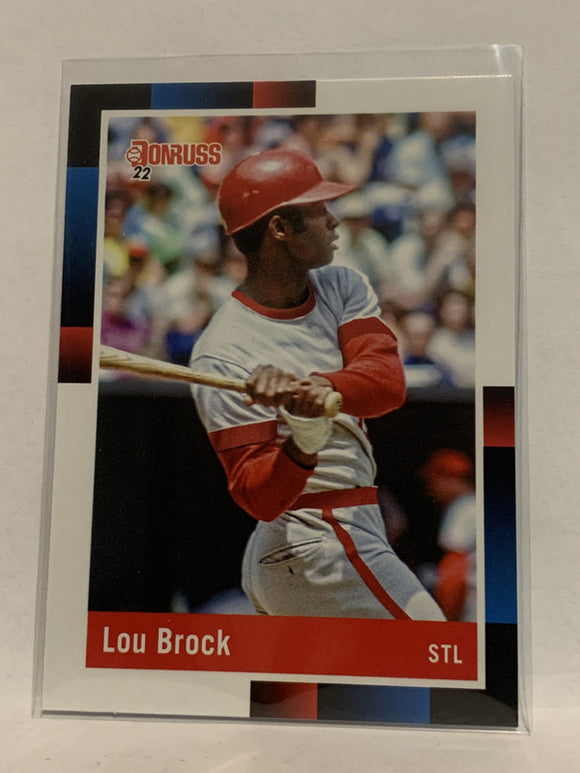 #277 Lou Brock 1988 Retro St. Louis Cardinals 2022 Donruss Baseball Card MLB