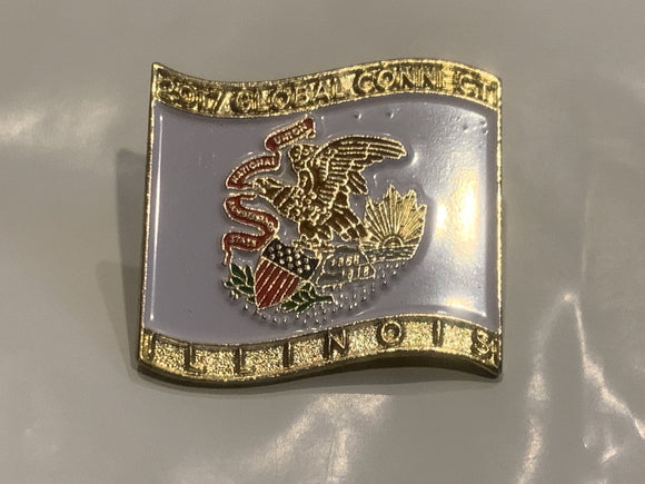 Illonios Flag 2017 Global Connect Lapel Hat Pin EA