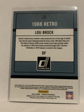 #277 Lou Brock 1988 Retro St. Louis Cardinals 2022 Donruss Baseball Card MLB
