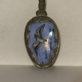 Beautiful British Columbia Seagull Crest Enamel Collectable Souvenir Spoon DS