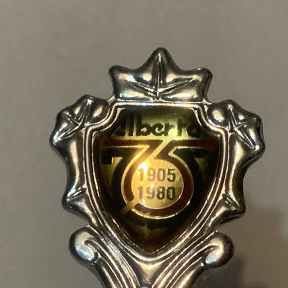 Alberta 75th 1908 1980 Canada Collectable Souvenir Spoon DS