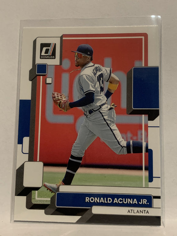#121 Ronald Acuna Jr Atlanta Braves 2022 Donruss Baseball Card MLB
