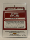 #5 Cedric Mullens Diamond Kings Baltimore Orioles  2022 Donruss Baseball Card MLB