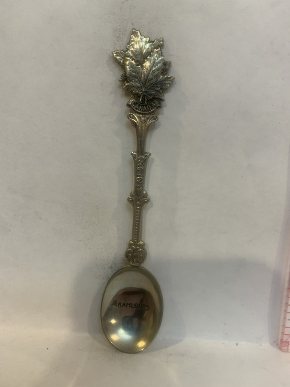 Kamloops BC Canada Maple Leaf Souvenir Spoon