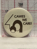 CAWES We Care Logo Button Pinback