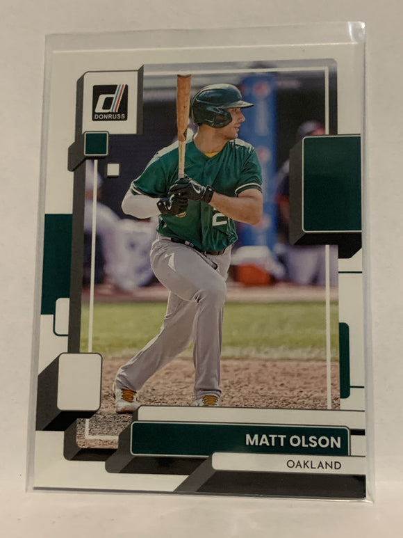 #184 Matt Olson Oakland Ahletics 2022 Donruss Baseball Card MLB