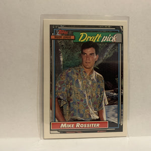 #474 Mike Rossiter Draft Pick Oakland Athletics 1992 Topps Baseball Card IQ