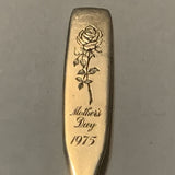 Mother's Day 1975 Rose Flower Collectable Souvenir Spoon DT
