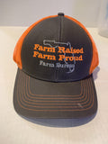 Black Orange Farm Raised Farm Proud Farm Bureau Snapback Ball Hat Cap
