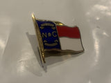 North Carolina State Flag Lapel Hat Pin EA