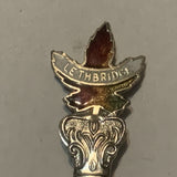 Lethbridge Maple Leaf Alberta Canada Collectable Souvenir Spoon DT