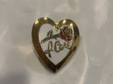 I Care Rose Flower Lapel Hat Pin BN
