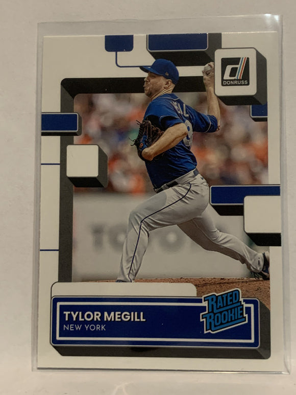 #60 Tylor Megill Rated Rookie New York Mets 2022 Donruss Baseball Card MLB
