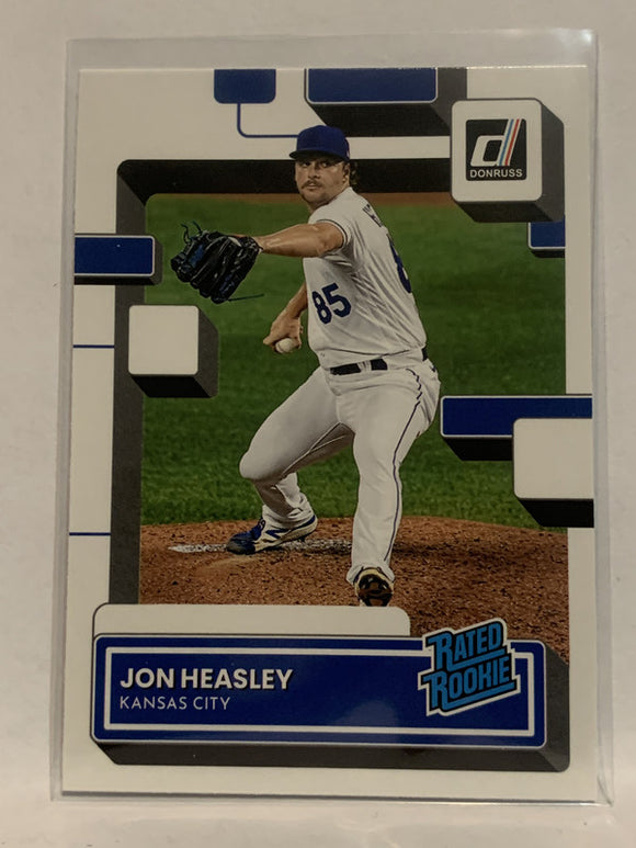 #65 Jon Heasley Rated Rookie Kansas City Royals 2022 Donruss Baseball Card MLB
