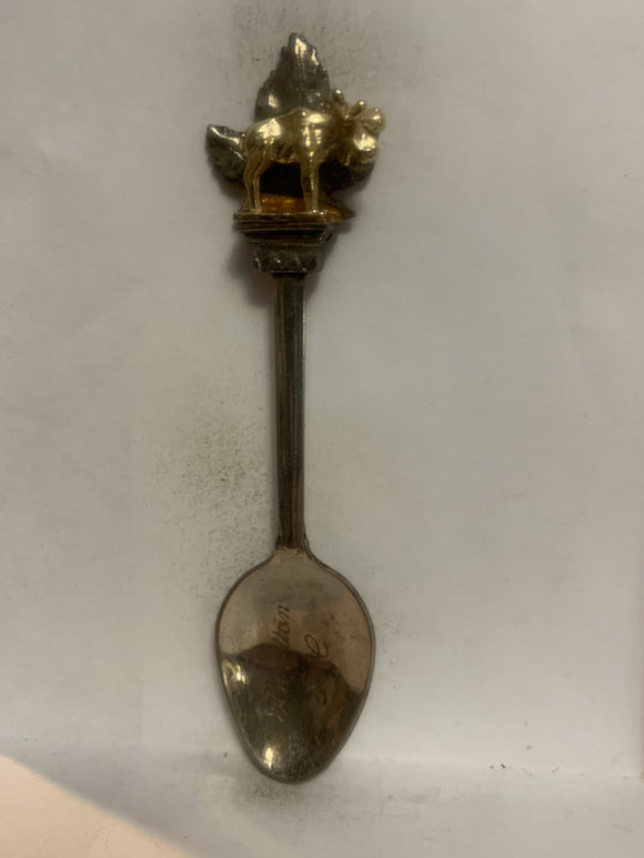 Hazelton BC Moose Maple Leaf Souvenir Spoon