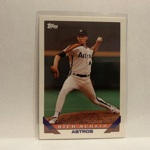 #646 Rich Scheid Houston Astros 1993 Topps Baseball Card IR