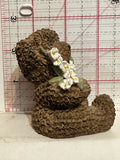Teddy Bear holding White Flowers Courty Gardens Bears 2000 Figurine Ornament