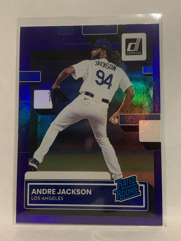 #48 Andre Jackson Rated Rookie blue Los Angeles Dodgers 2022 Donruss Baseball Card MLB