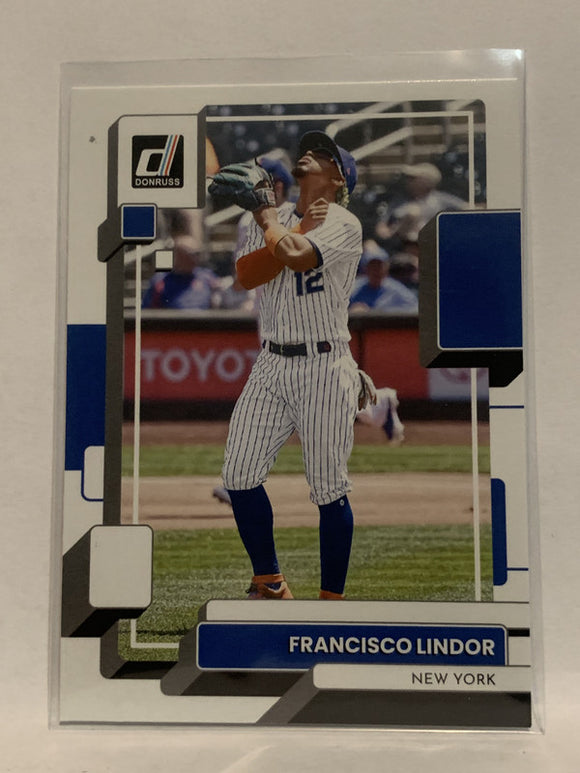#219 Francisco Lindor New York Mets 2022 Donruss Baseball Card MLB
