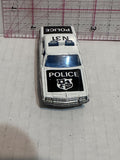 Black White Police Car Chevrolet Impala 1/69 #240 Majorette Diecast Car