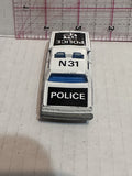 Black White Police Car Chevrolet Impala 1/69 #240 Majorette Diecast Car