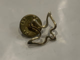 Dove Outline Lapel Hat Pin BN