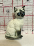 White Siamese Cat Sitting  Figurine Ornament