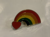 Heart Rainbow Lapel Hat Pin BN
