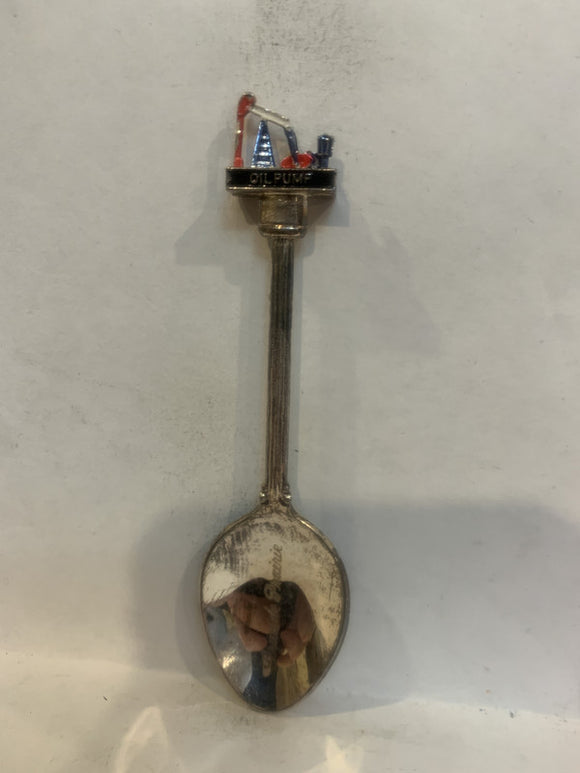 Grande Prairie Alberta Oil Pump Souvenir Spoon