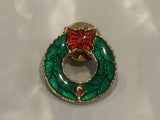 Christmas Wreath  Lapel Hat Pin BO
