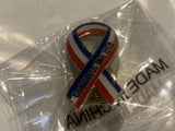God Bless The USA Ribbon Lapel Hat Pin EB