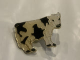 Black & White Holstein Dairy Cow Lapel Hat Pin BO
