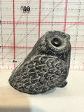 Grey Owl Looking Up Figurine Ornament