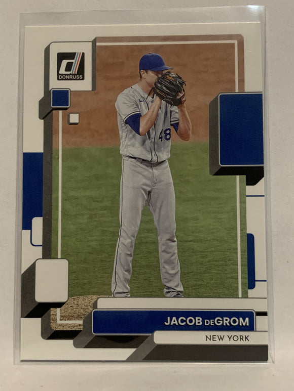 #101 Jacob DeGrom New York Mets 2022 Donruss Baseball Card MLB