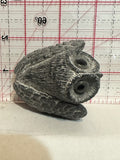 Grey Owl Looking Up Figurine Ornament