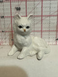 White Kitten Cat Posing Sitting Figurine Ornament