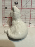 White Kitten Cat Posing Sitting Figurine Ornament