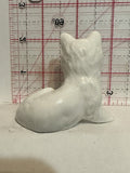 White Kitten Cat Posing Sitting Figurine Ornament