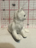 White Kitten Cat Posing Sitting Figurine Ornament