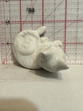 White Kitten Cat Posing Sitting Figurine Ornament