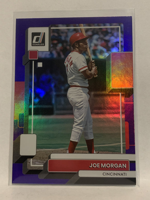 #159 Joe Morgan Blue Cincinnati Reds 2022 Donruss Baseball Card MLB