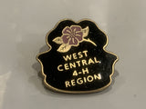 West Central 4-H Region Rose Flower Lapel Hat Pin BO