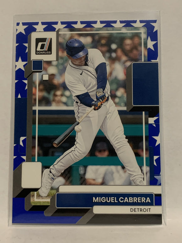 #212 Miguel Cabrera Independence Day Detroit Tigers 2022 Donruss Baseball Card MLB