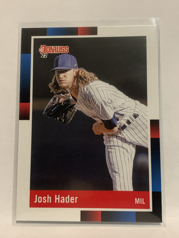 #238 Josh Hader 1988 Retro Milwaukee Brewers 2022 Donruss Baseball Card MLB