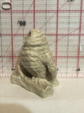 White Owl Sitting on a Log Figurine Ornament