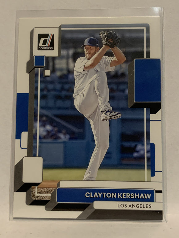 #85 Clayton Kershaw Los Angeles Dodgers 2022 Donruss Baseball Card MLB